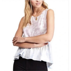 FP We The Free Free People Tie Dye Anytime Tank Barely There Combo size S Small‎